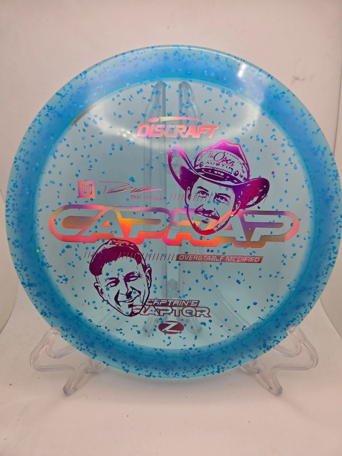 Discraft Discs Limited Edition "Faces" Paul Ulibarri Captain's Raptor Z Confetti Blue 173-174g