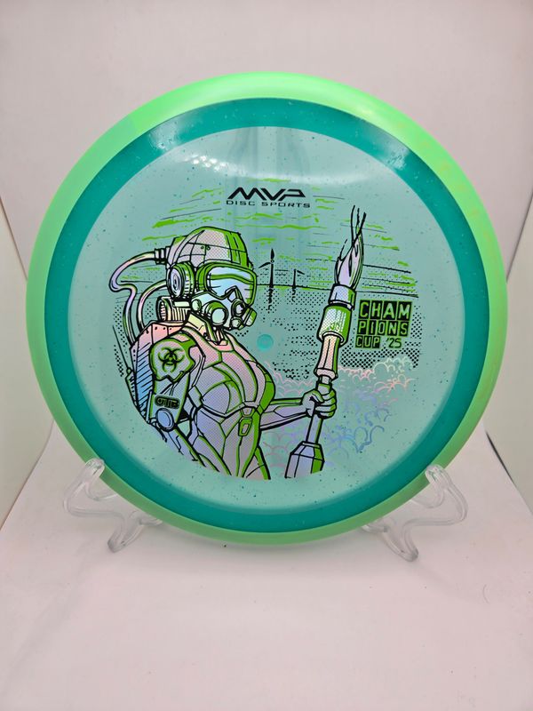 Axiom Discs Particle Glow Proton Virus - Champions Cup Edition Aqua Green with Green Rim 171g