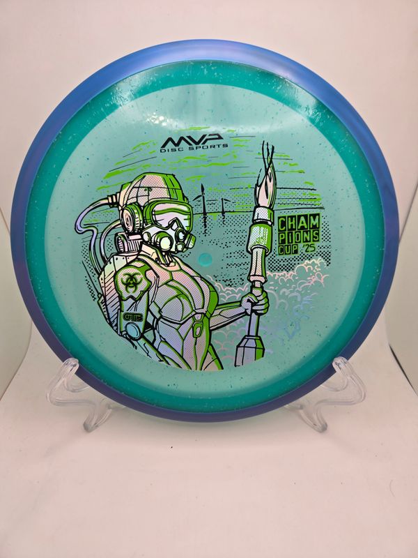 Axiom Discs Particle Glow Proton Virus - Champions Cup Edition Aqua Green with Blue Rim 171g