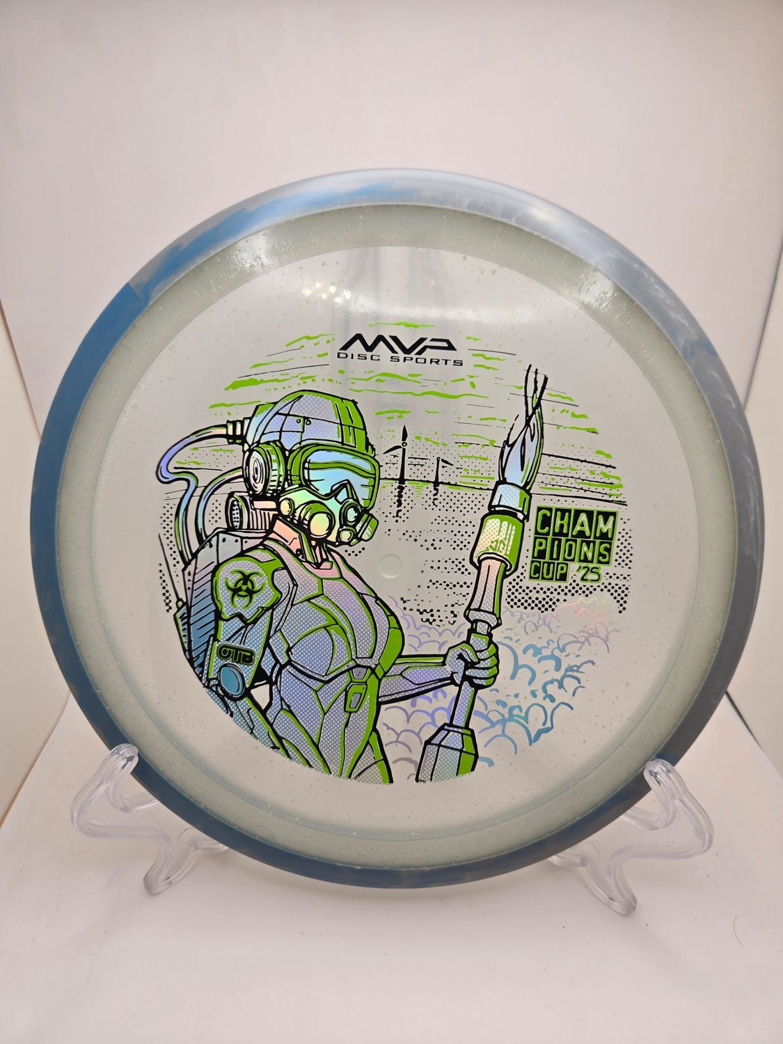 Axiom Discs Particle Glow Proton Virus - Champions Cup Edition Clear with Swirly Blue Rim 172g