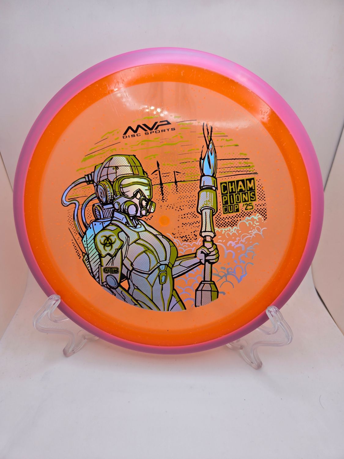 Axiom Discs Particle Glow Proton Virus - Champions Cup Edition Orange with Pink Rim 167g