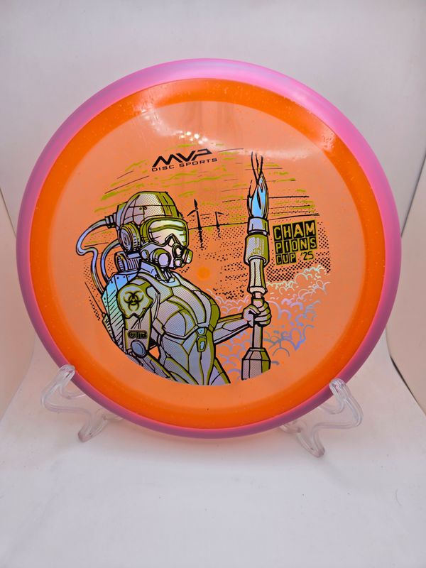Axiom Discs Particle Glow Proton Virus - Champions Cup Edition Orange with Pink Rim 167g