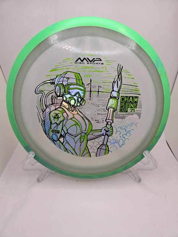 Axiom Discs Particle Glow Proton Virus - Champions Cup Edition Clear with Swirly Green Rim 174g