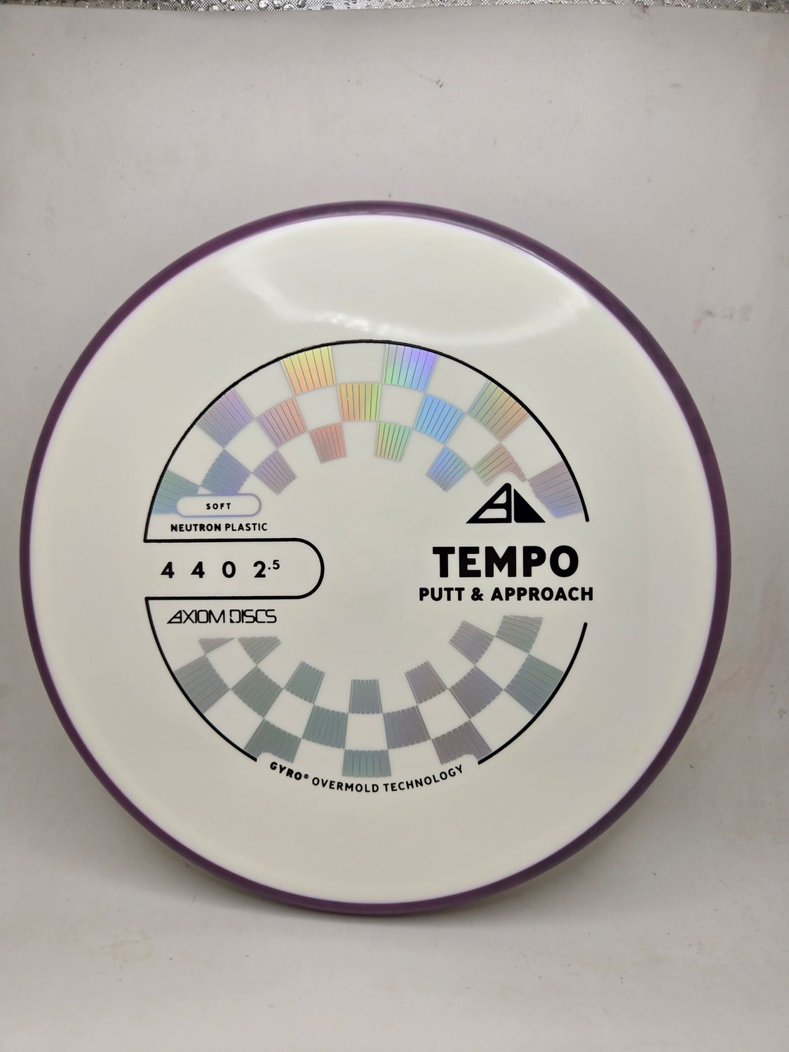 Axiom Discs Tempo Neutron Soft White with Purple Rim 171g