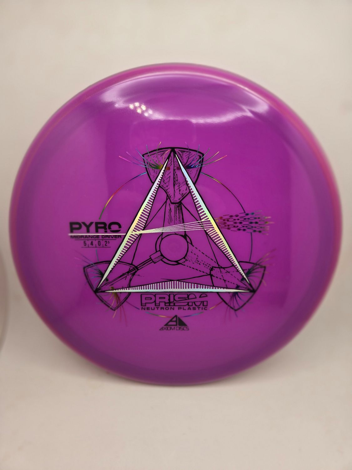 Axiom Discs Pyro Prism Neutron Purple with Purple Rim 170g