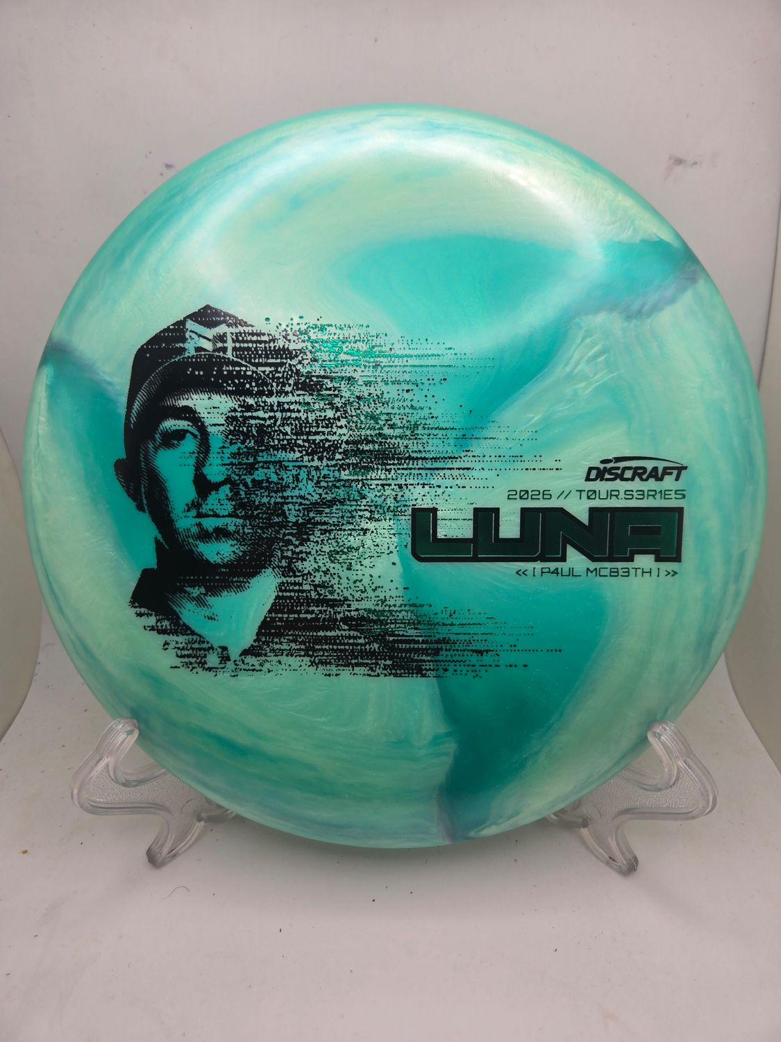 Discraft Disc Golf 2026 Paul McBeth Tour Series Luna Titanium Metal Pearl blended with Big Z Mint Green 173-174g