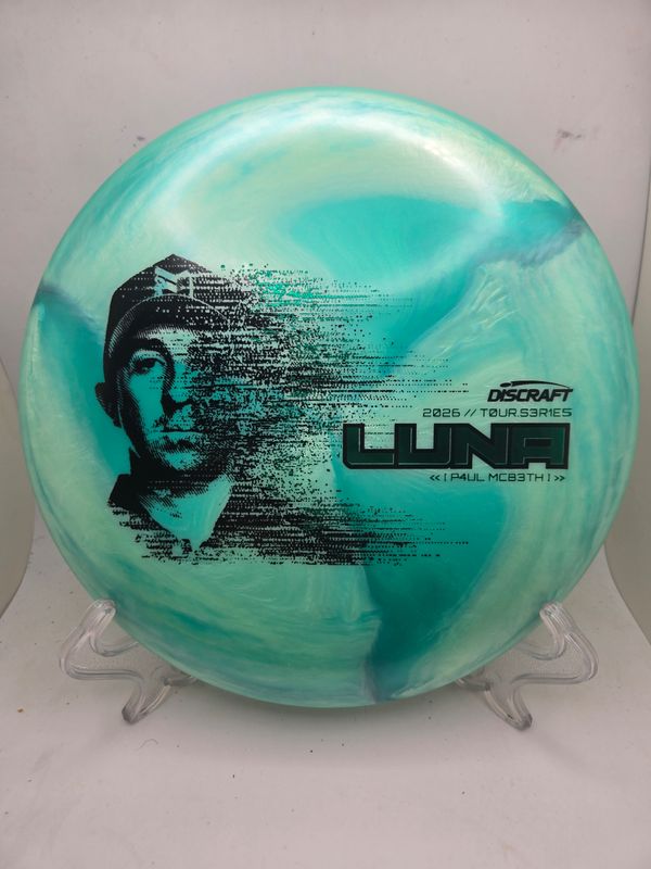 Discraft Disc Golf 2026 Paul McBeth Tour Series Luna Titanium Metal Pearl blended with Big Z Mint Green 173-174g