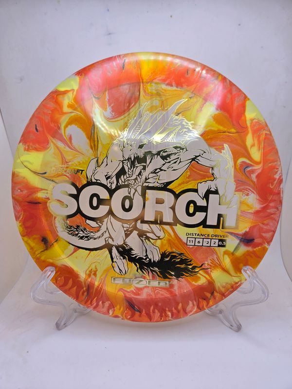 FuZed Line Scorch Dyed Yellow/Orange/Red Clear Plate White back with Gold Stamp 173-174g