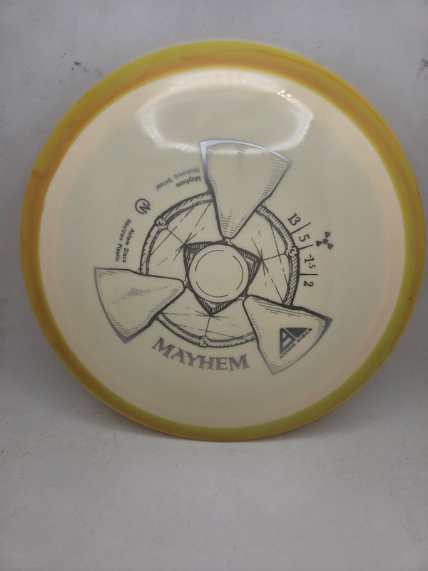 Axiom Discs Mayhem Neutron White/Light Peach with Yellow Rim 173g