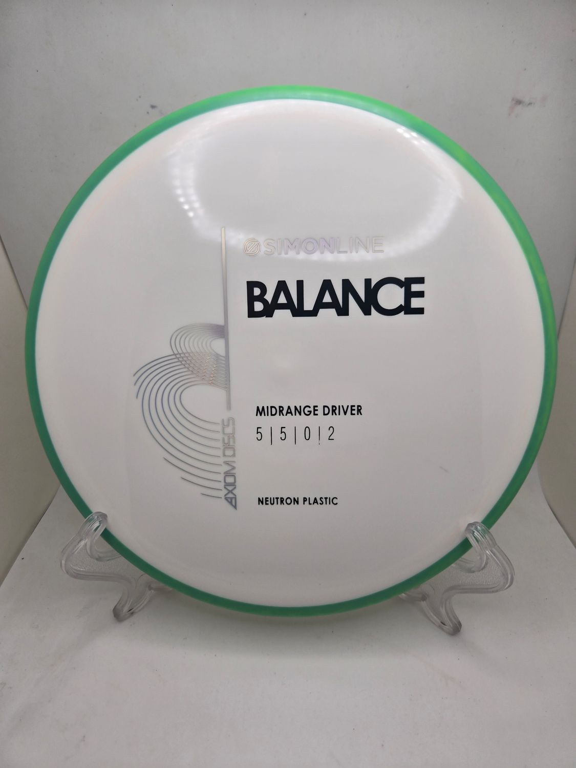 Axiom Discs Neutron Balance Stock White with Green Rim 175g