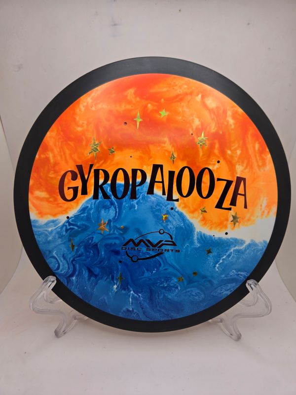 MVP Discs Fission Dimension - GYROPalooza 2025 Stamp Dyed Orange/Blue with Single Stamp 172g