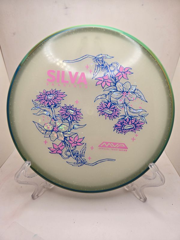 Axiom Particle Particle Eclipse Proxy - Silva Saarinen Team Series - Flowers with Swirly Blue/Teal/Orange Green Rim 173g