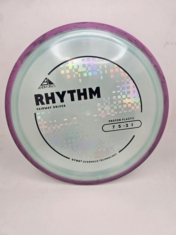 Axiom Discs Proton Rhythm Clear/Light Blue with Purple Rim 174g
