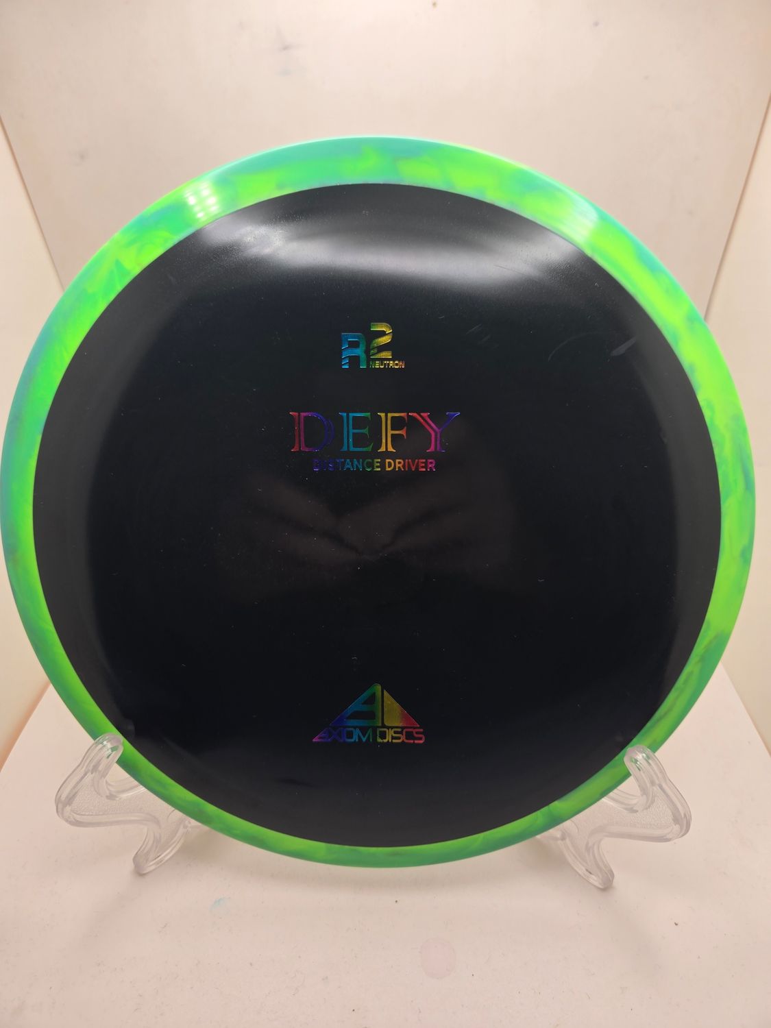 Axiom Discs R2 Defy 2025 Gyropalooza Black with Swirly green rim 166g