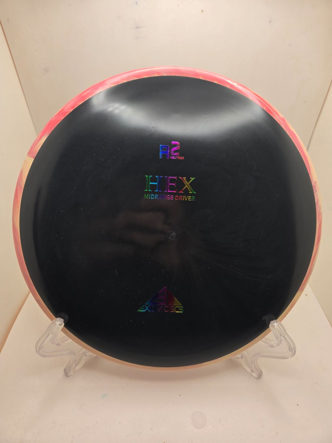 Axiom Discs R2 Hex Black with Swirly Red Rim 171g