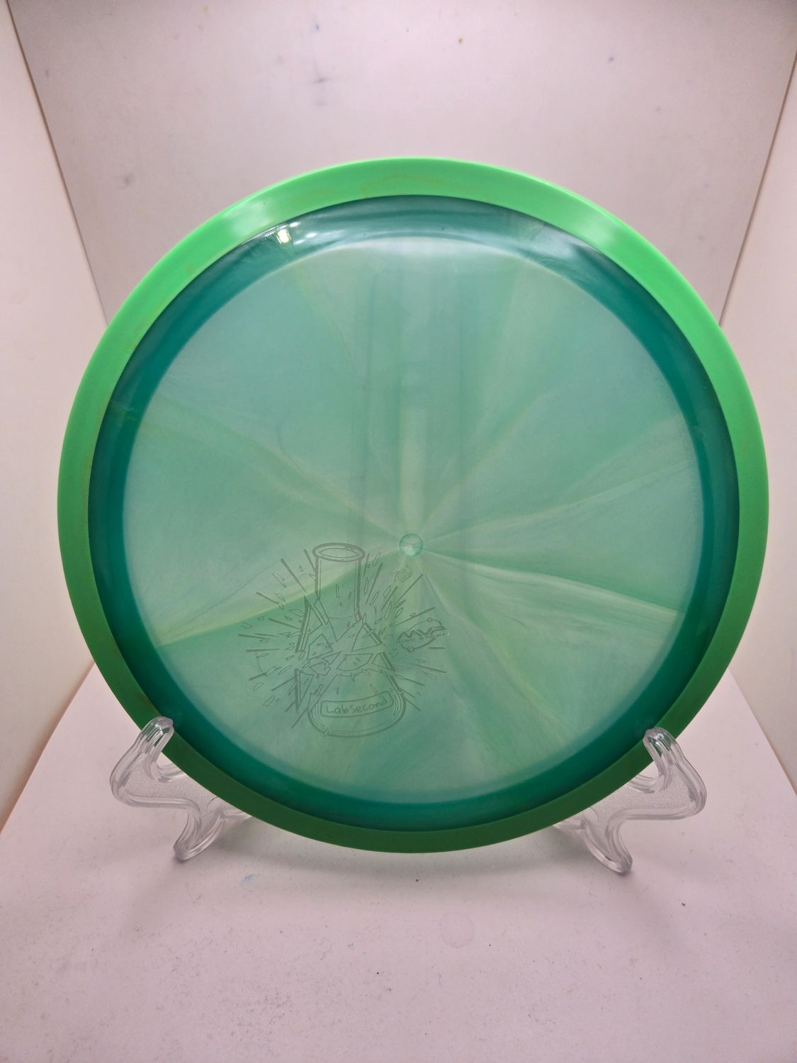Axiom Discs L2 Proton Fireball Milky teal blue plate with green rim 170g