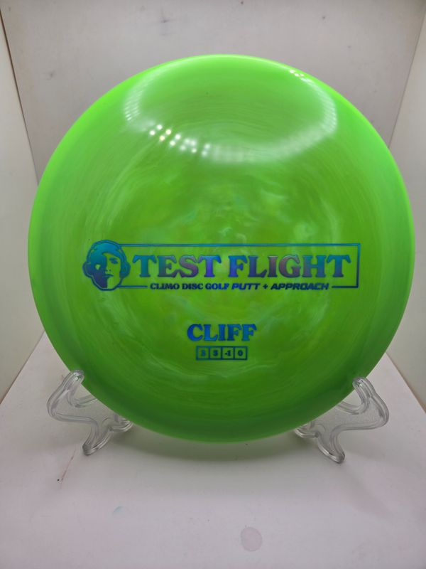 Climo Discs Test Flight Cliff Signature Line Green Swirly 175g