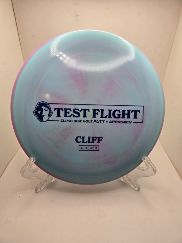 Climo Discs Test Flight Cliff Signature Line Light Blue/Pink Swirly 175g