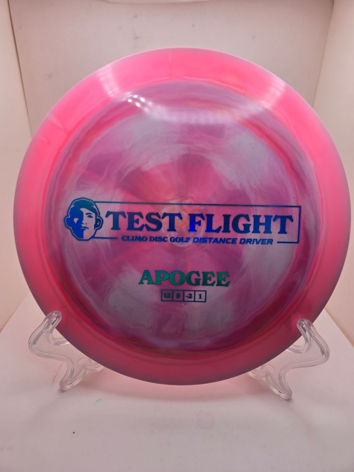 Climo Discs Test Flight Apogee  Signature Line Pink Swirly 174g
