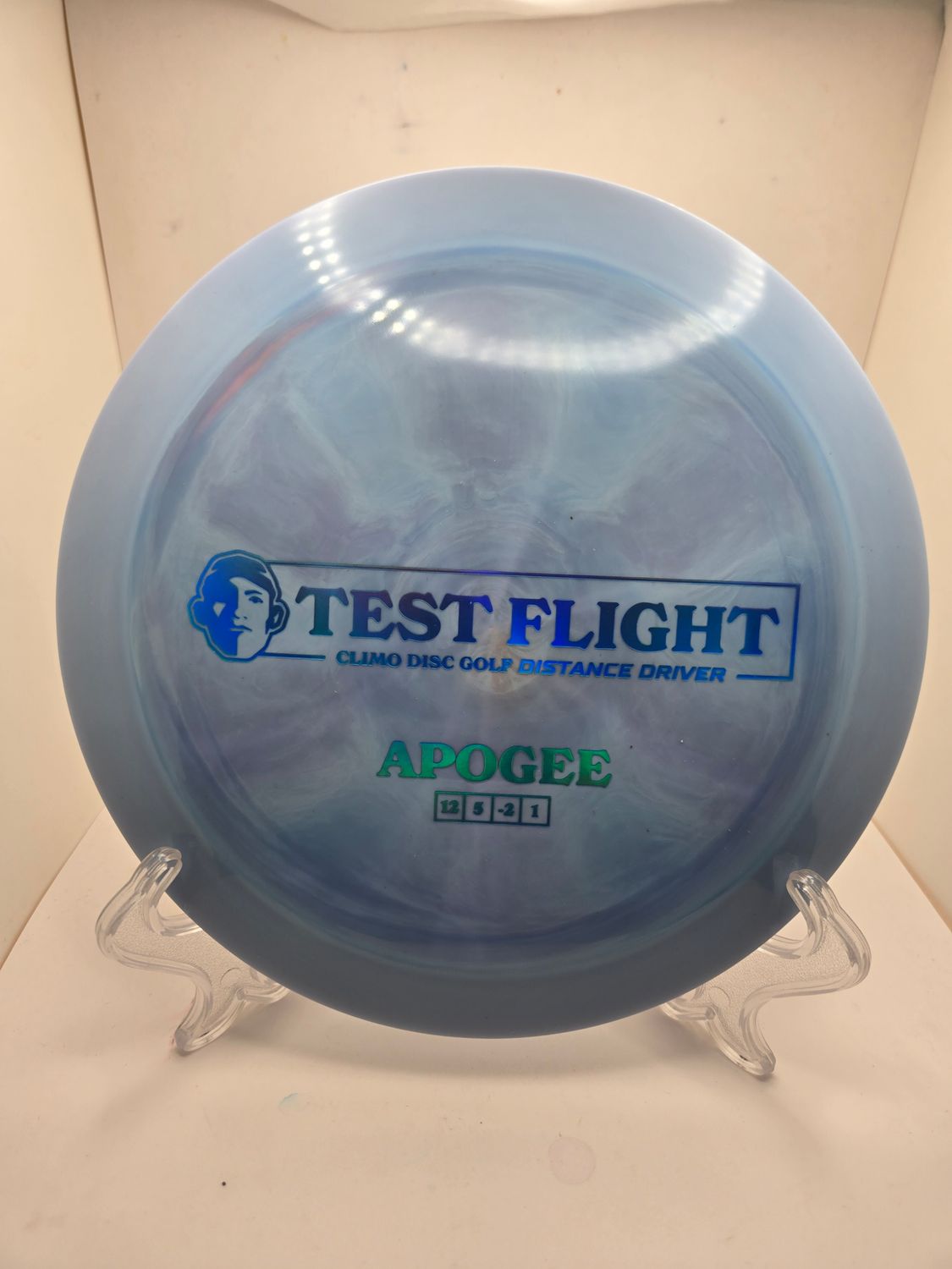 Climo Discs Test Flight Apogee  Signature Line Light Blue Swirly 174g