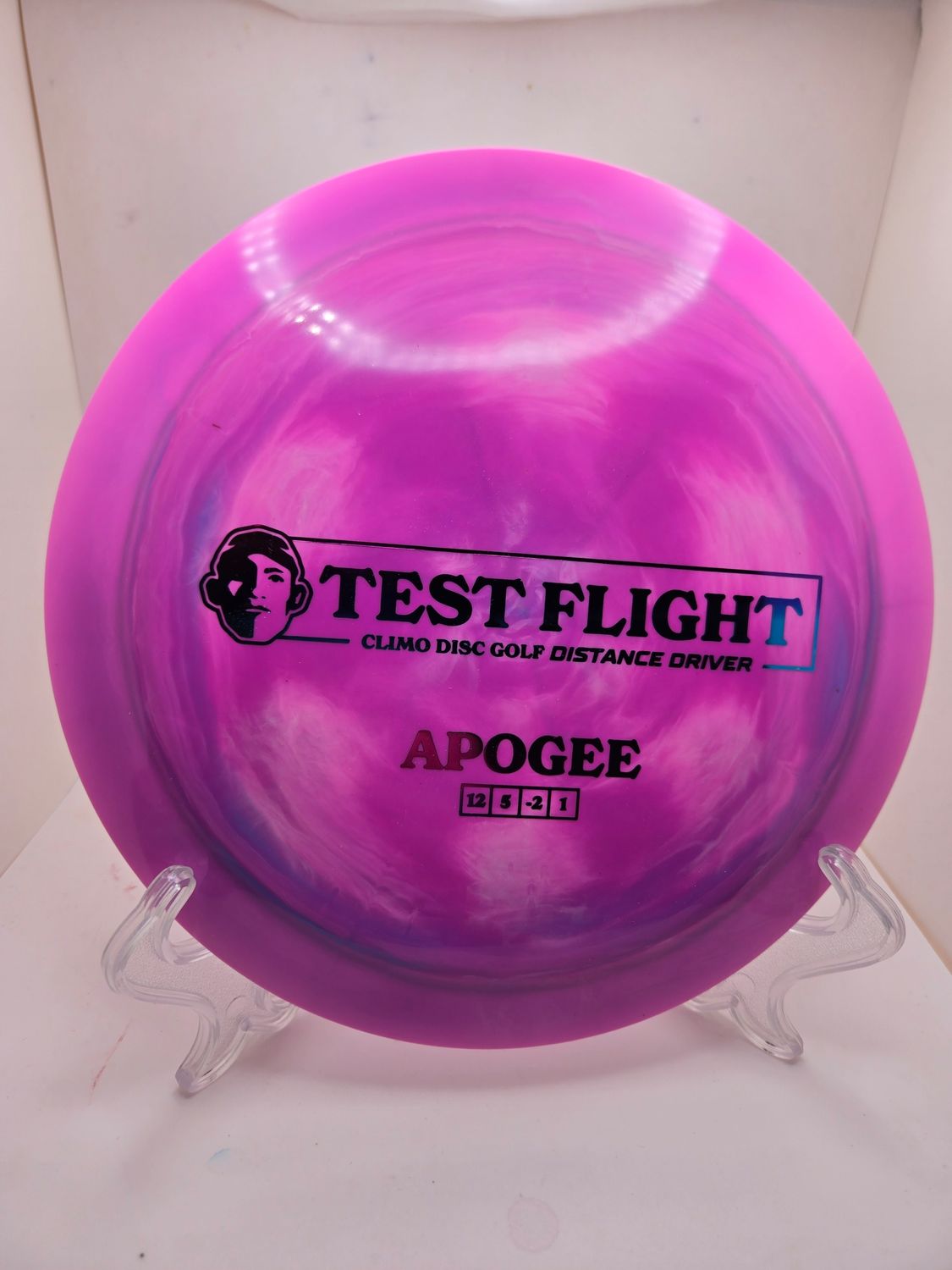 Climo Discs Test Flight Apogee  Signature Line Bright Pink Swirly 174g