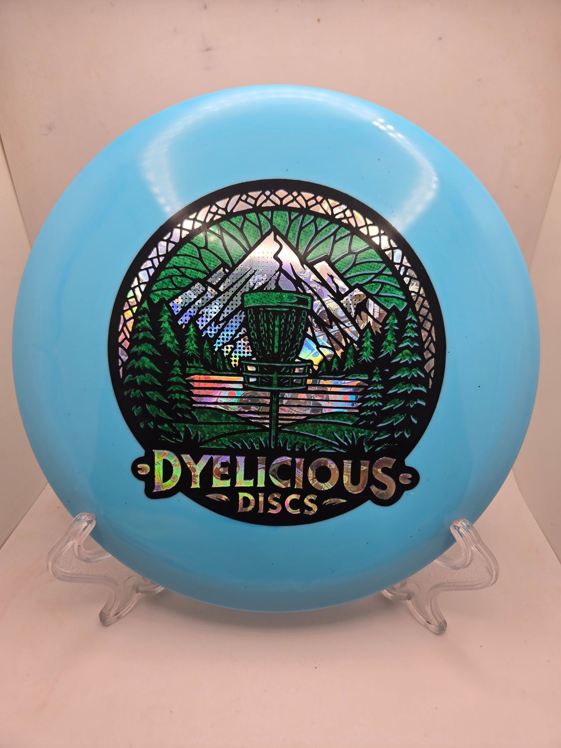 Innova Discs Triple Foil 1 of 1 Dyelicious Discs Stamped Star Fox Blue with Green Sparkle Background and Money Stamp 180g