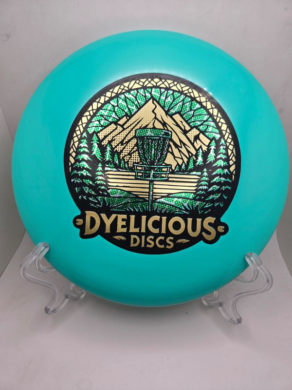 Innova Discs Triple Foil 1 of 1 Dyelicious Discs Stamped Star Fox Teal with Green Leopard Background and Gold Stamp 180g