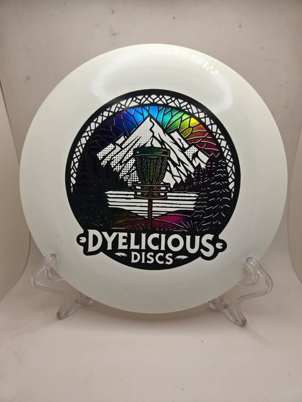 Discraft Discs Triple Foil 1 of 1 Dyelicious Discs Stamped ESP Thrasher White with Gradient Background and White Stamp 173-174g
