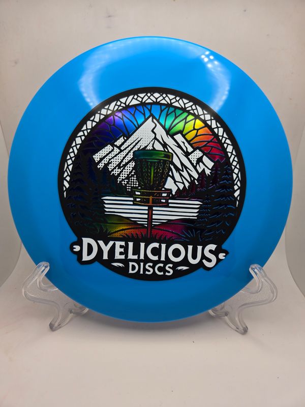 Innova Discs Triple Foil 1 of 1 Dyelicious Discs Stamped Star Firebird Blue with Gradient background and White Stamp 173-175g