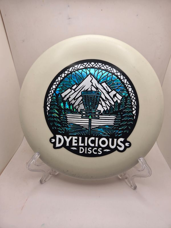 Innova Discs Triple Foil 1 of 1 Dyelicious Discs Stamped JK Pro Aviar White with Teal Flower Background and White 175g