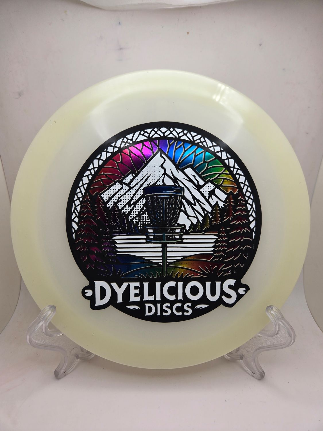 Innova Discs Triple Foil 1 of 1 Dyelicious Discs Stamped Glow Firebird with Gradient background and White Stamp 173-175g