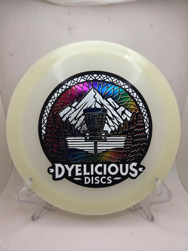 Innova Discs Triple Foil 1 of 1 Dyelicious Discs Stamped Glow Firebird with Gradient background and White Stamp 173-175g