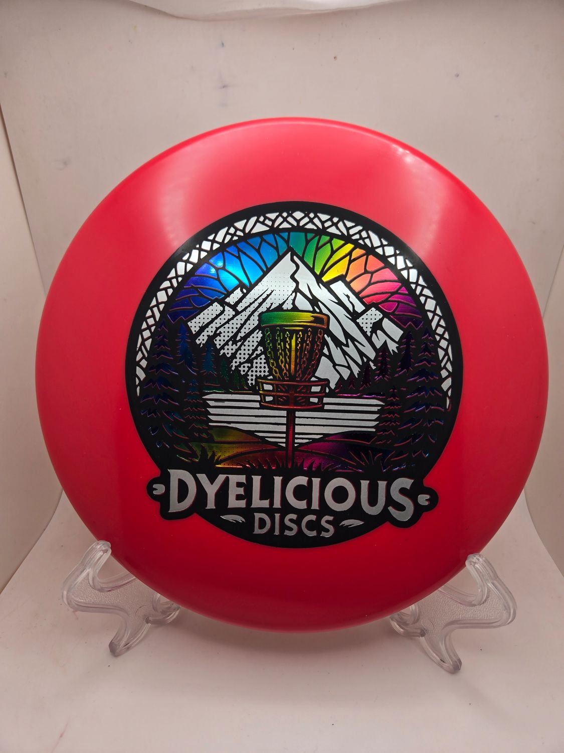Innova Discs Triple Foil 1 of 1 Dyelicious Discs Stamped Star Red Polecat with Gradient Background and White 173-175g
