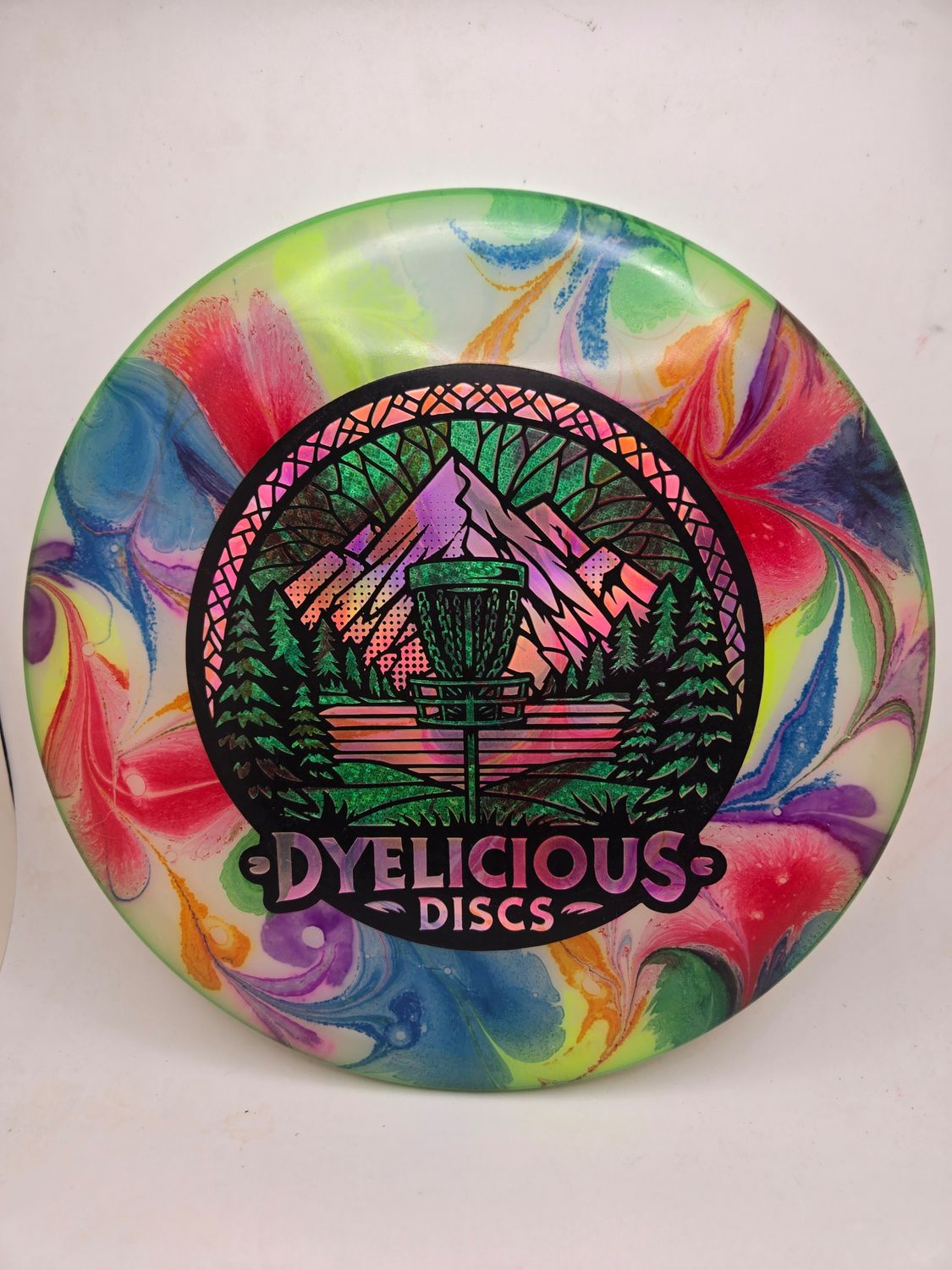 Innova Discs 1 of 1 Triple Foil Dyelicious Discs Stamped Proto Glow Mako3 Green Sparkle and Pink Stamp Dyed 180g