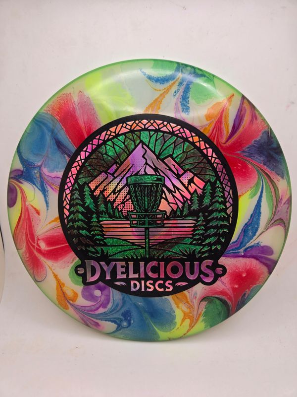 Innova Discs 1 of 1 Triple Foil Dyelicious Discs Stamped Proto Glow Mako3 Green Sparkle and Pink Stamp Dyed 180g