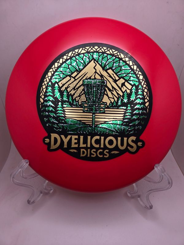 Innova Discs Triple Foil 1 of 1 Dyelicious Discs Stamped Star Red Polecat with Green Leopard Background and Gold 173-175g