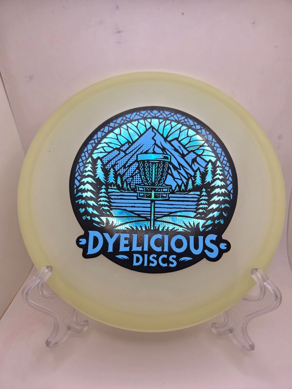 Innova Discs 1 of 1 Triple Foil Dyelicious Discs Stamped Proto Glow Mako3 Blue Flower and Baby Blue Stamp 180g