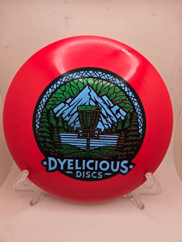 Innova Discs Triple Foil 1 of 1 Dyelicious Discs Star Destroyer Red with Green Sparkle Background and Blue Stamp 173-175g