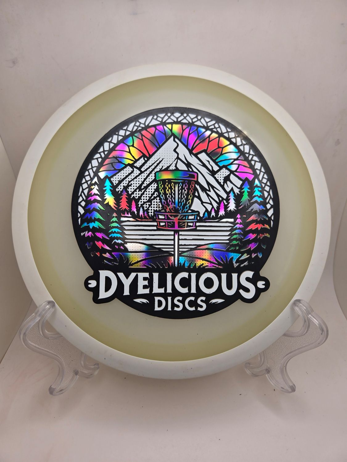 MVP Discs Eclipse Green Orbital Triple Foil 1 of 1 Dyelicious Discs Stamp with Gradient Fade background with white 174g