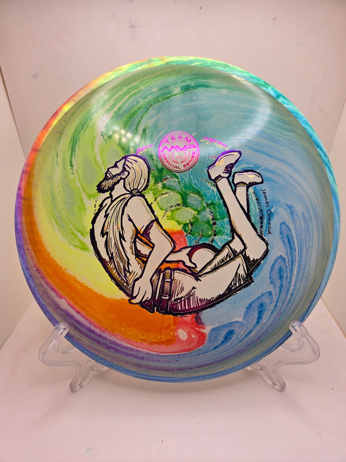 MVP Discs Detour – Particle Eclipse Detour - James Conrad Team Series - Bendy James Dyed Swirly Rainbow 171g
