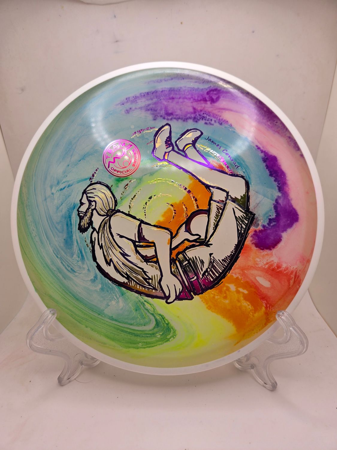 MVP Discs Detour – Particle Eclipse Detour - James Conrad Team Series - Bendy James Dyed Swirly Rainbow 171g