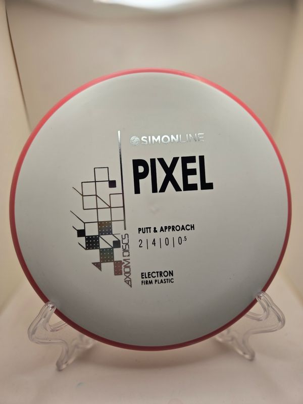 Axiom Discs- Simon Line - Electron Pixel - Stock Firm White with Red Rim 175g