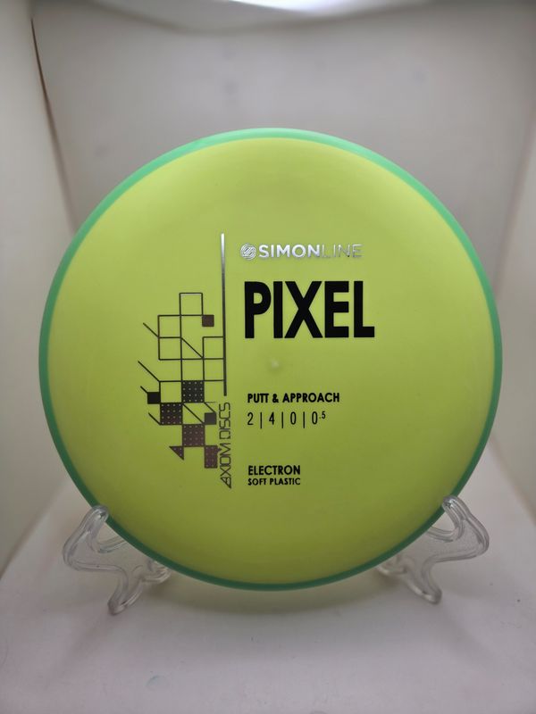 Axiom Discs- Simon Line - Electron Pixel - Stock Soft Yellow with Green Rim 172g