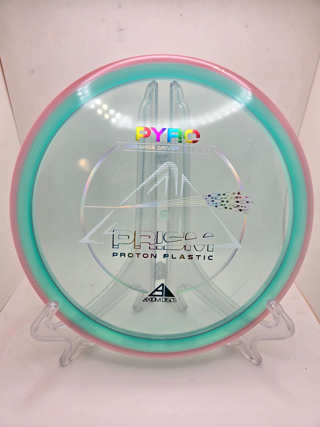 Axiom Discs Prism Proton Pyro - Teal with Pink Rim 173g