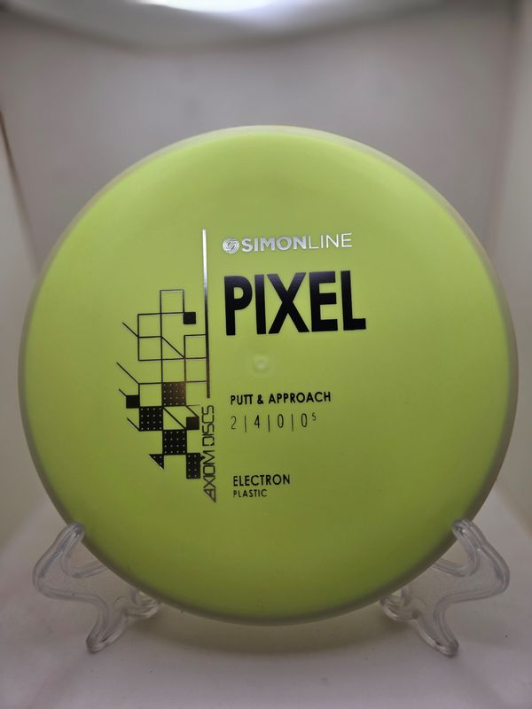 Axiom Discs- Simon Line - Electron Pixel - Stock Yellow with Yellow/Orange Rim 173g
