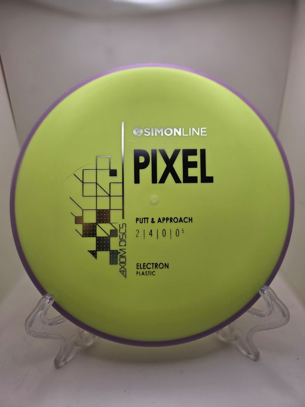 Axiom Discs- Simon Line - Electron Pixel - Stock Yellow with Purple Rim 174g