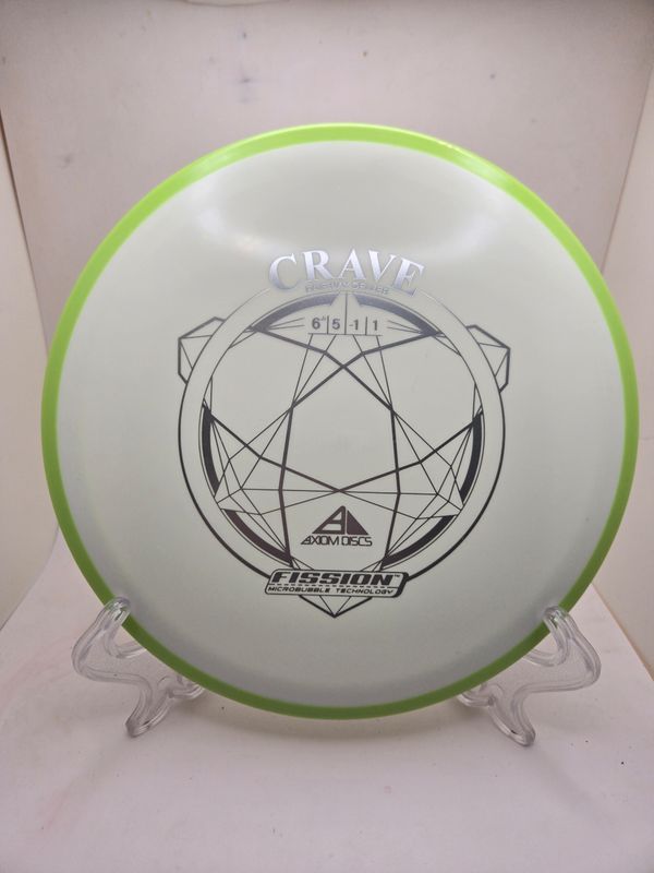 Dyers' Delight - Axiom Discs Crave White with Green Rim Fission 159g