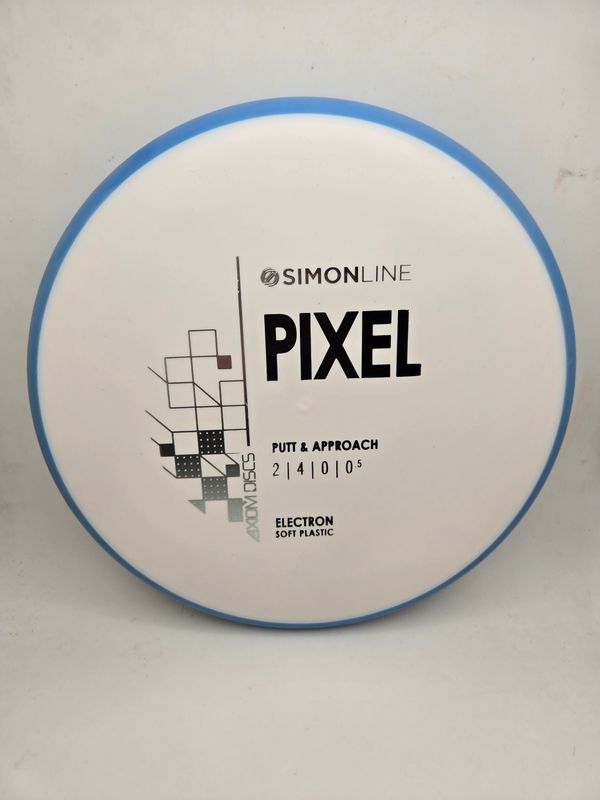 Axiom Discs- Simon Line - Electron Pixel - Stock Soft White with Blue Rim 171g
