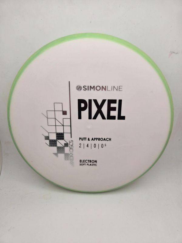 Axiom Discs- Simon Line - Electron Soft Pixel - Stock White with Green Rim 173g