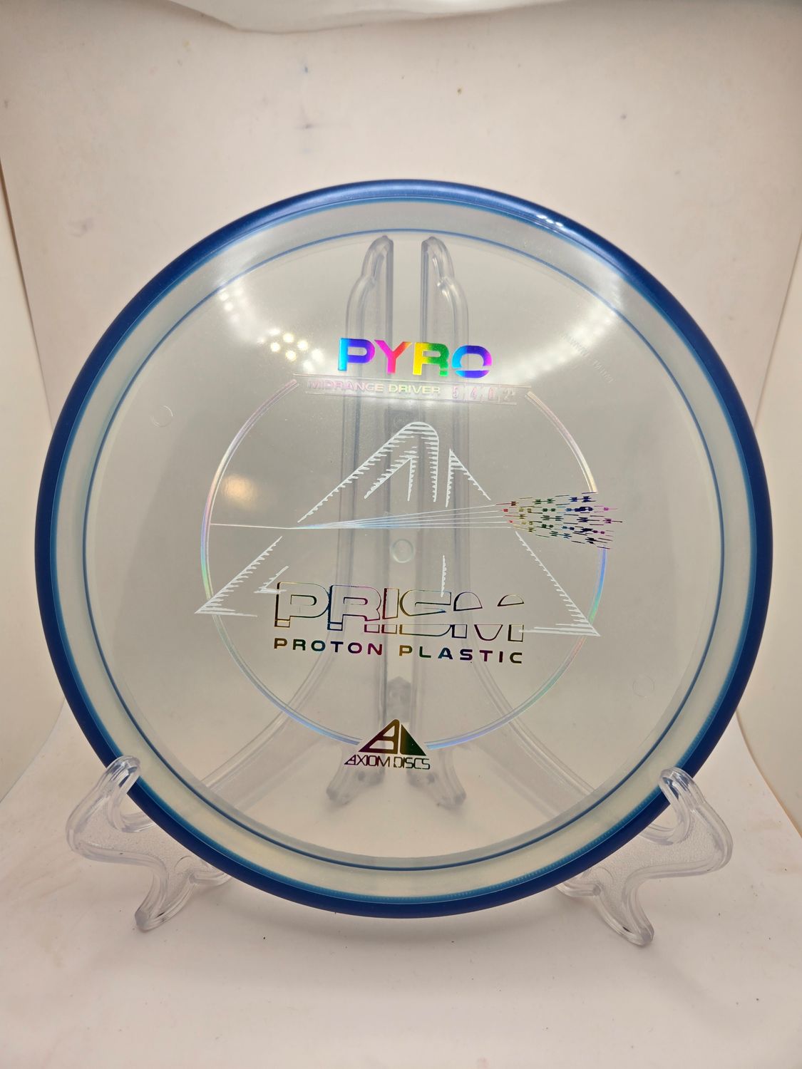 Axiom Discs Prism Proton Pyro - Clear with Blue Rim 176g